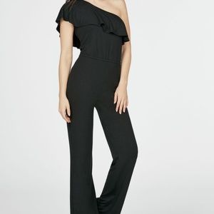 NWT One Shoulder Flounce Jumpsuit